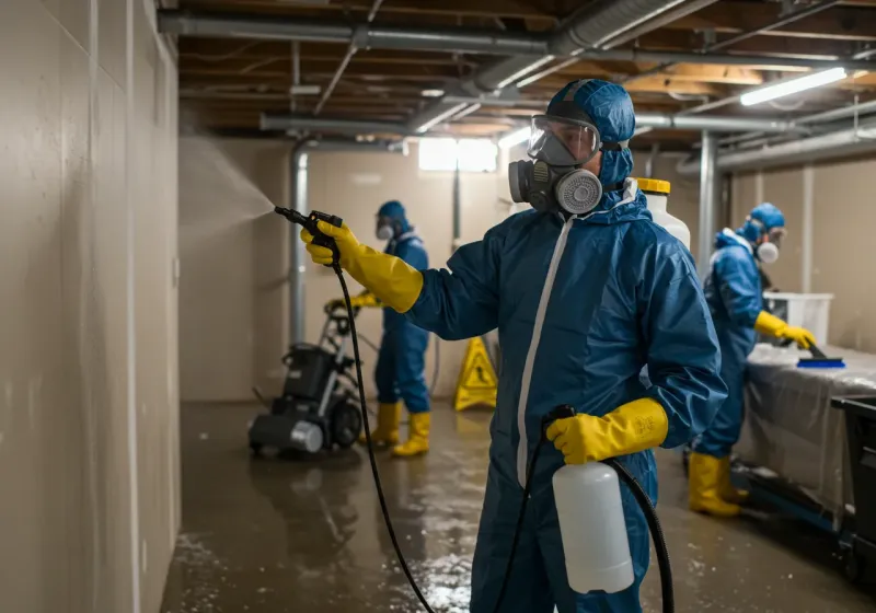 Basement Sanitization and Antimicrobial Treatment process in Emmaus, PA