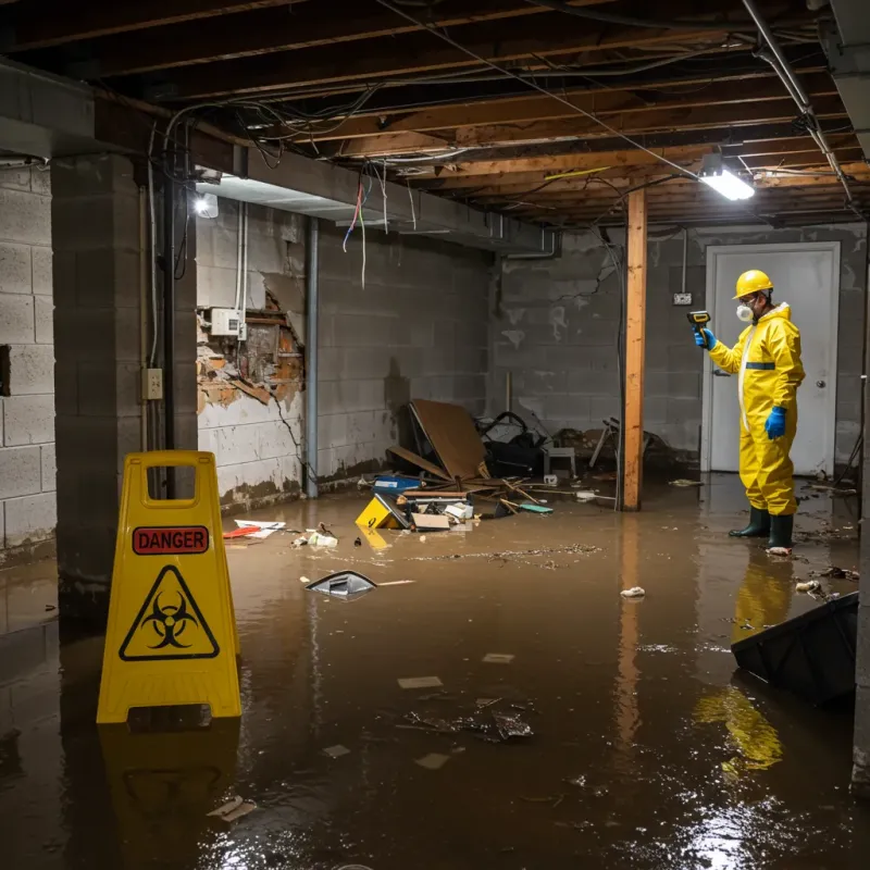 Flooded Basement Electrical Hazard in Emmaus, PA Property